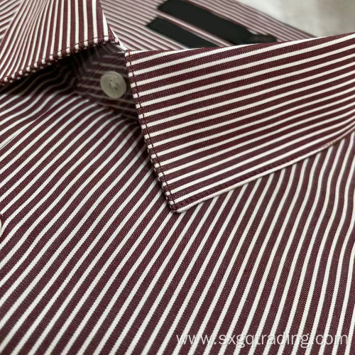 100%Cotton striped shirt with 3colors